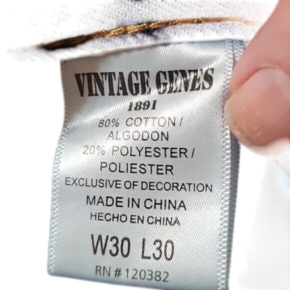 Vintage Genes 1891 Relaxed Fit Dark Wash Denim Jeans‎ Unisex Straight Leg - Picture 8 of 8